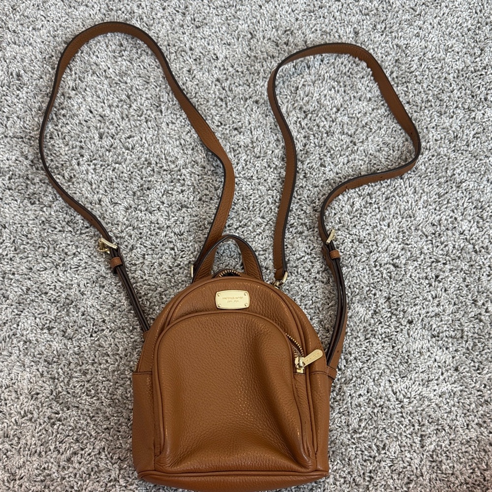 Michael Kors Brown Leather Backpack